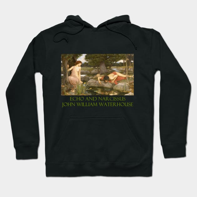Echo and Narcissus by John Waterhouse Hoodie by Naves